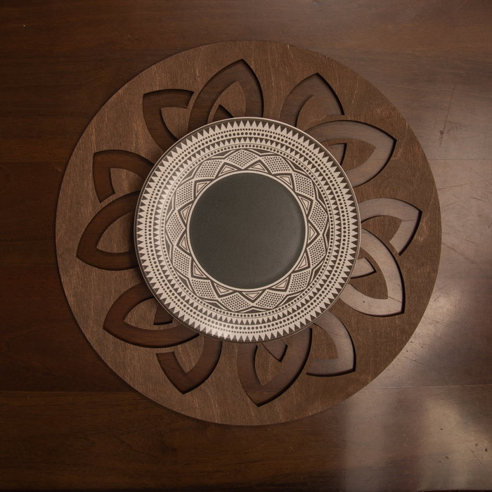 Hermia Lugh - Wenge Juego de 6 Salvamanteles de Madera